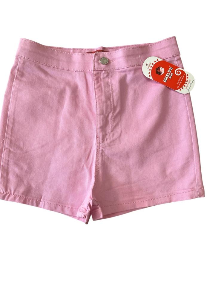 Blugi scurți damă de vară – elastici, mulați, cu buzunare la spate, Roz,Engros